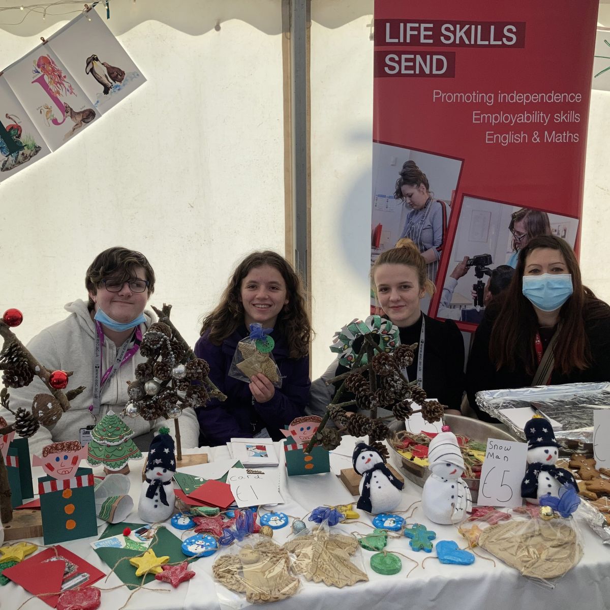East Surrey College Life Skills SEND Students at a Christmas Market