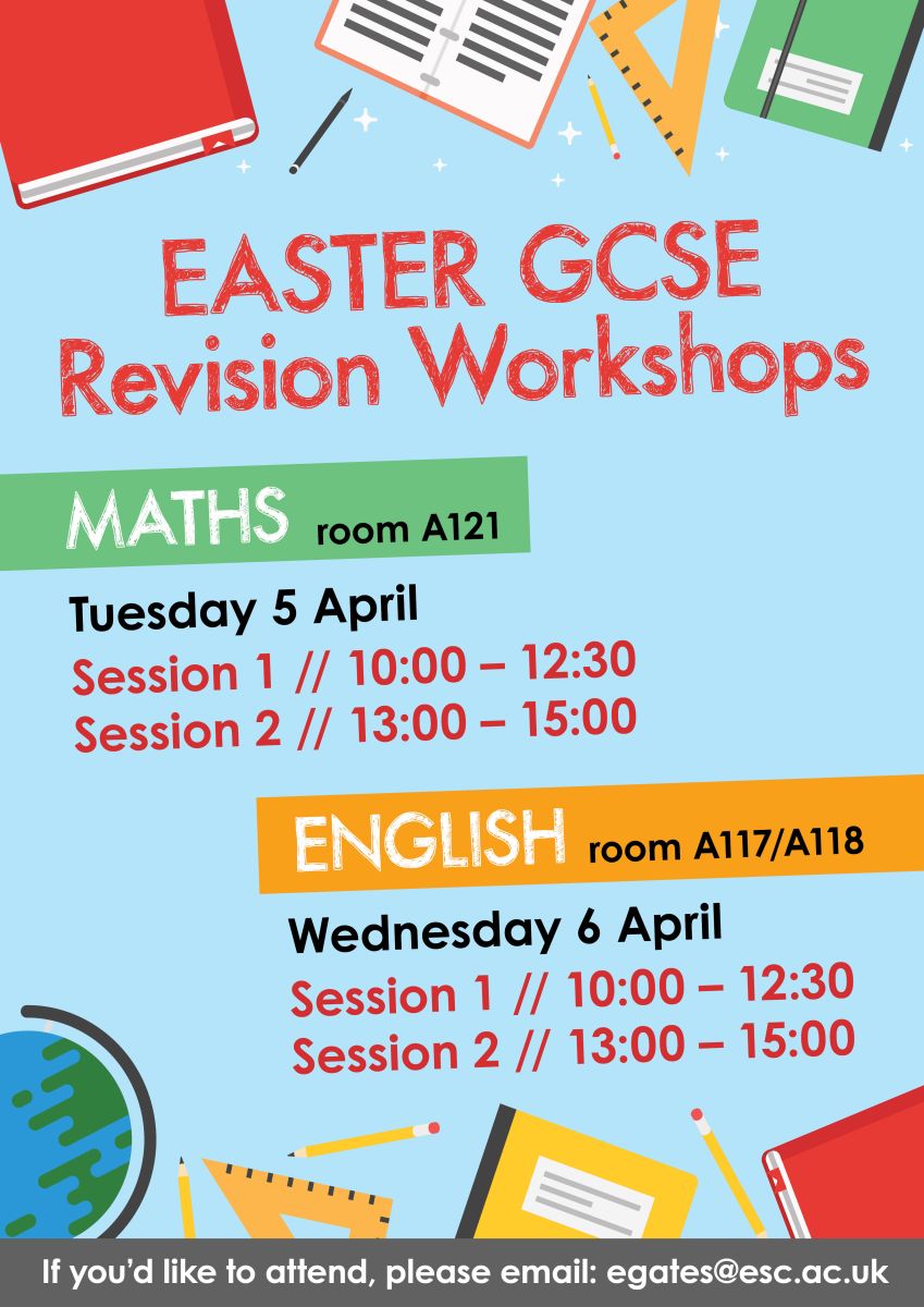 Easter GCSE revision workshops