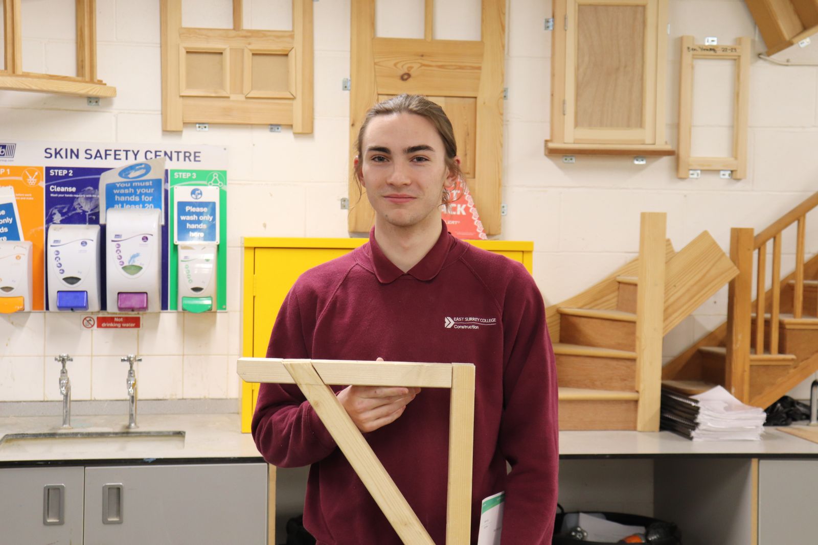 East Surrey College student, Jimmy (Carpentry Level 1)