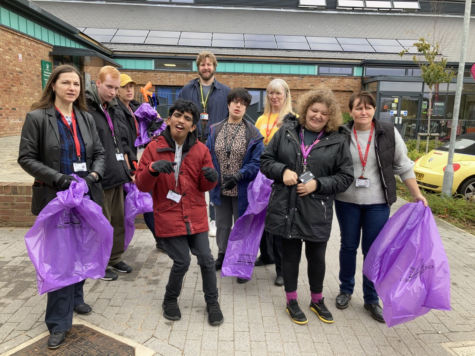 East Surrey College Life Skills Students Litter Picking