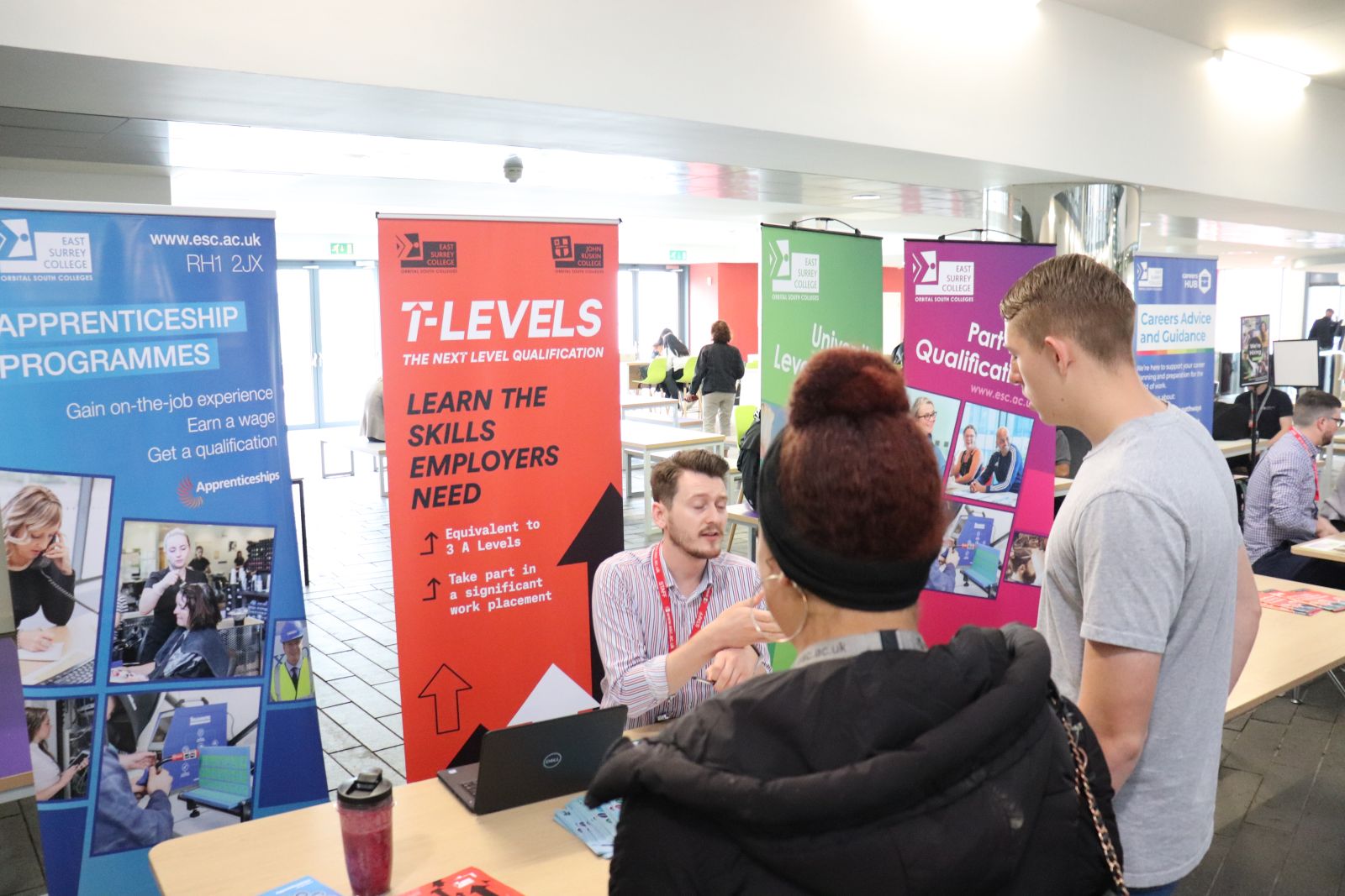 Students finding out about T-levels