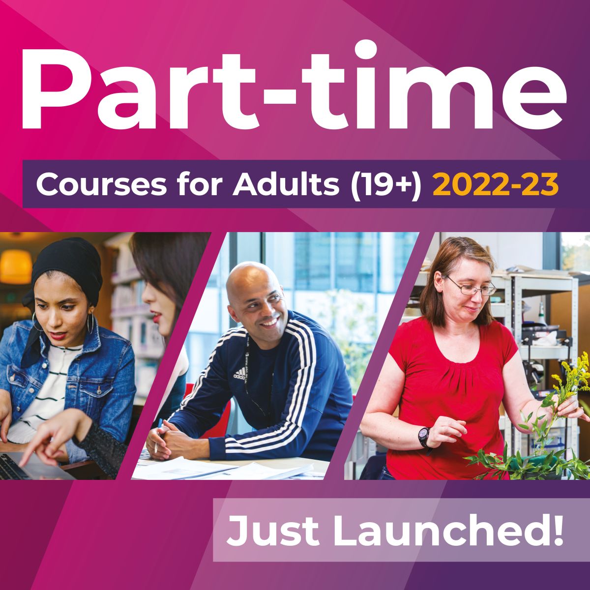 part time courses poster