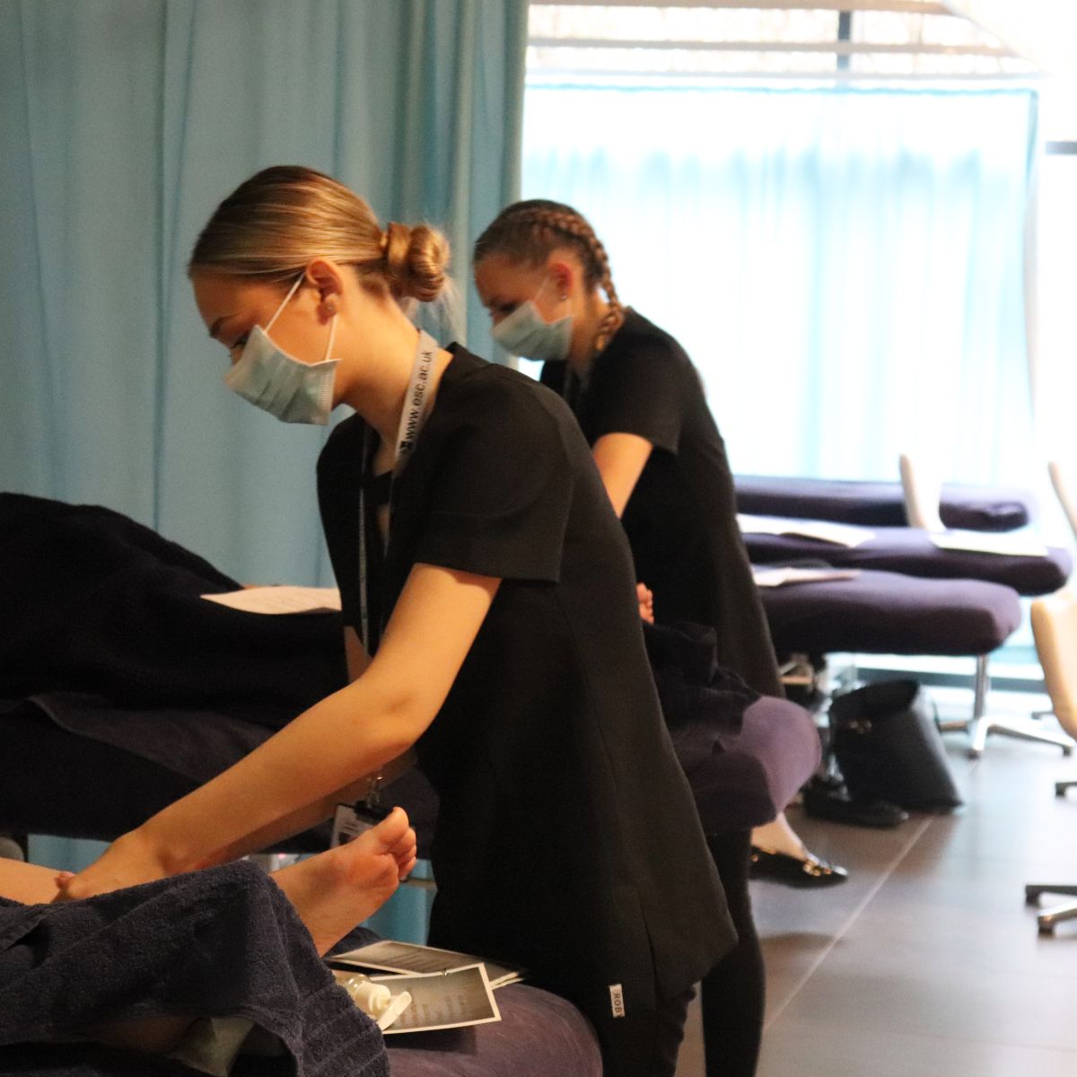 Beauty Therapy Students at East Surrey College Provide Massages for NHS Staff.
