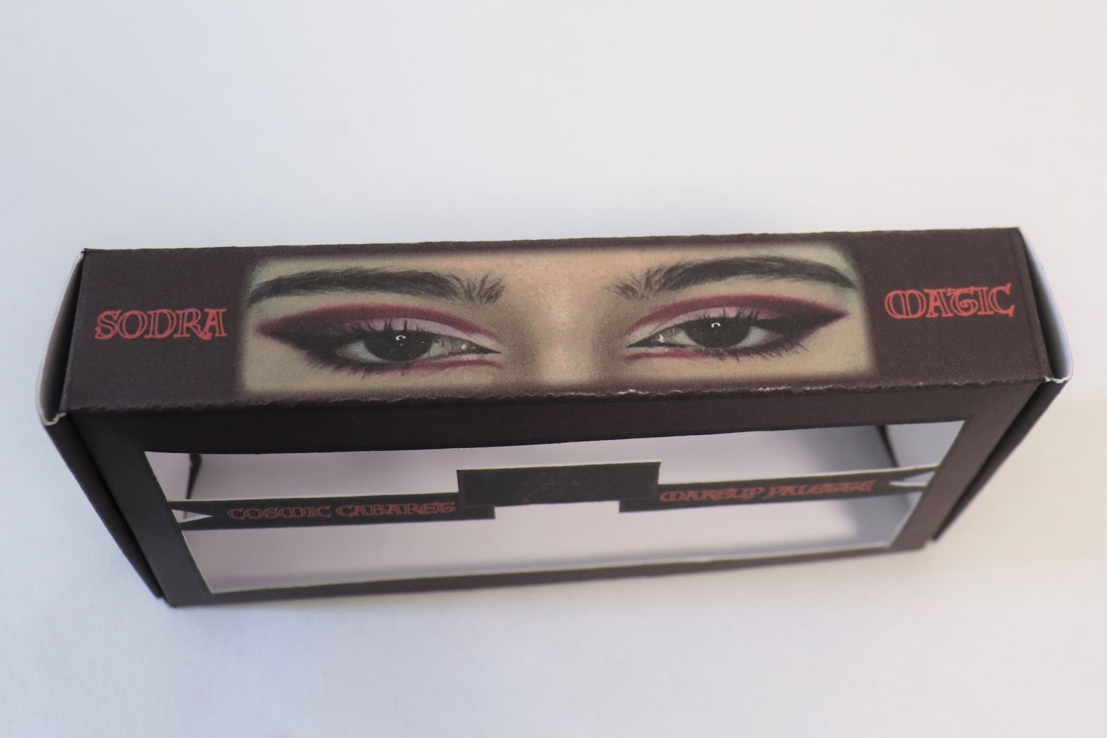 product packaging with graphic of eyes