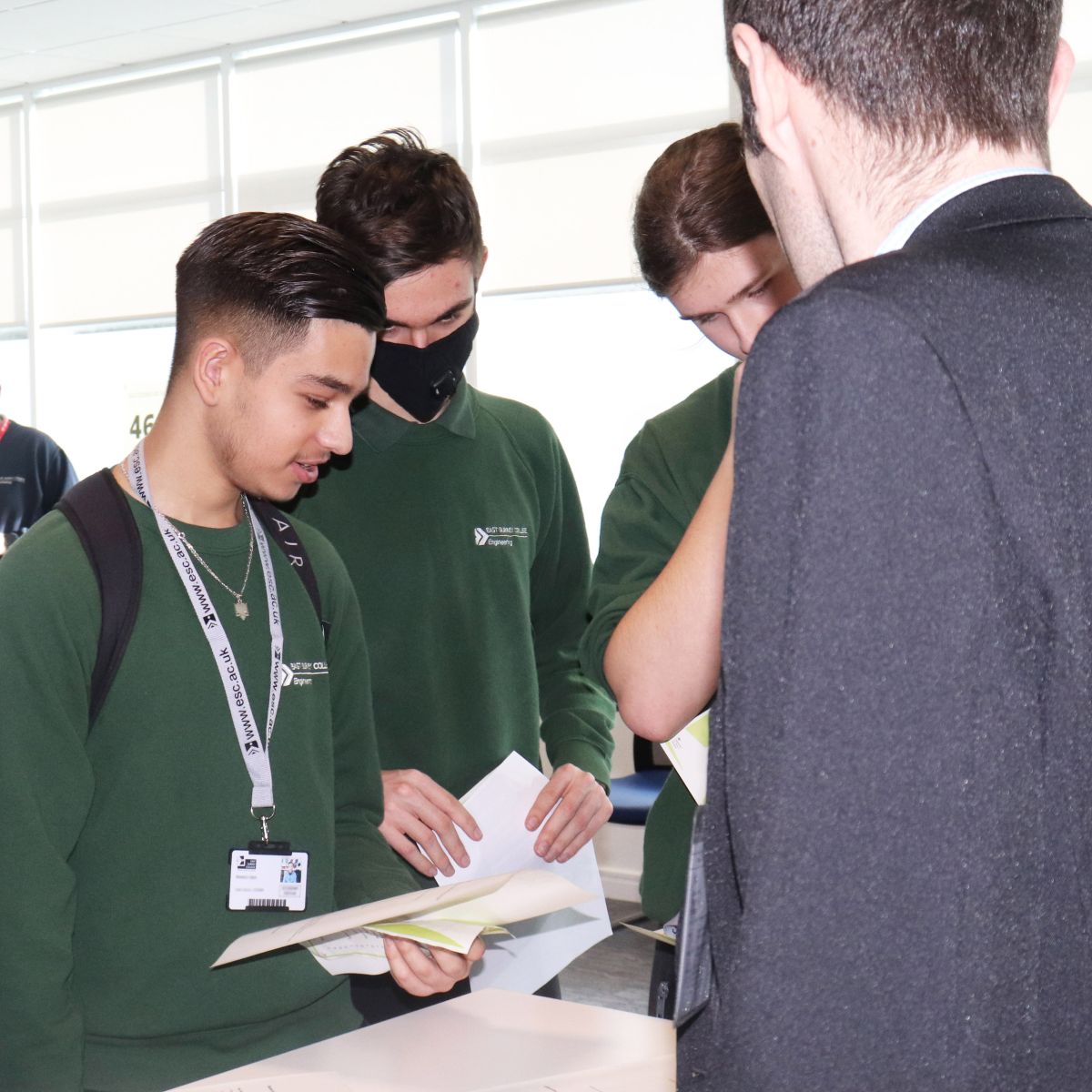 East Surrey College Engineering students at the Gatwick Job Fair