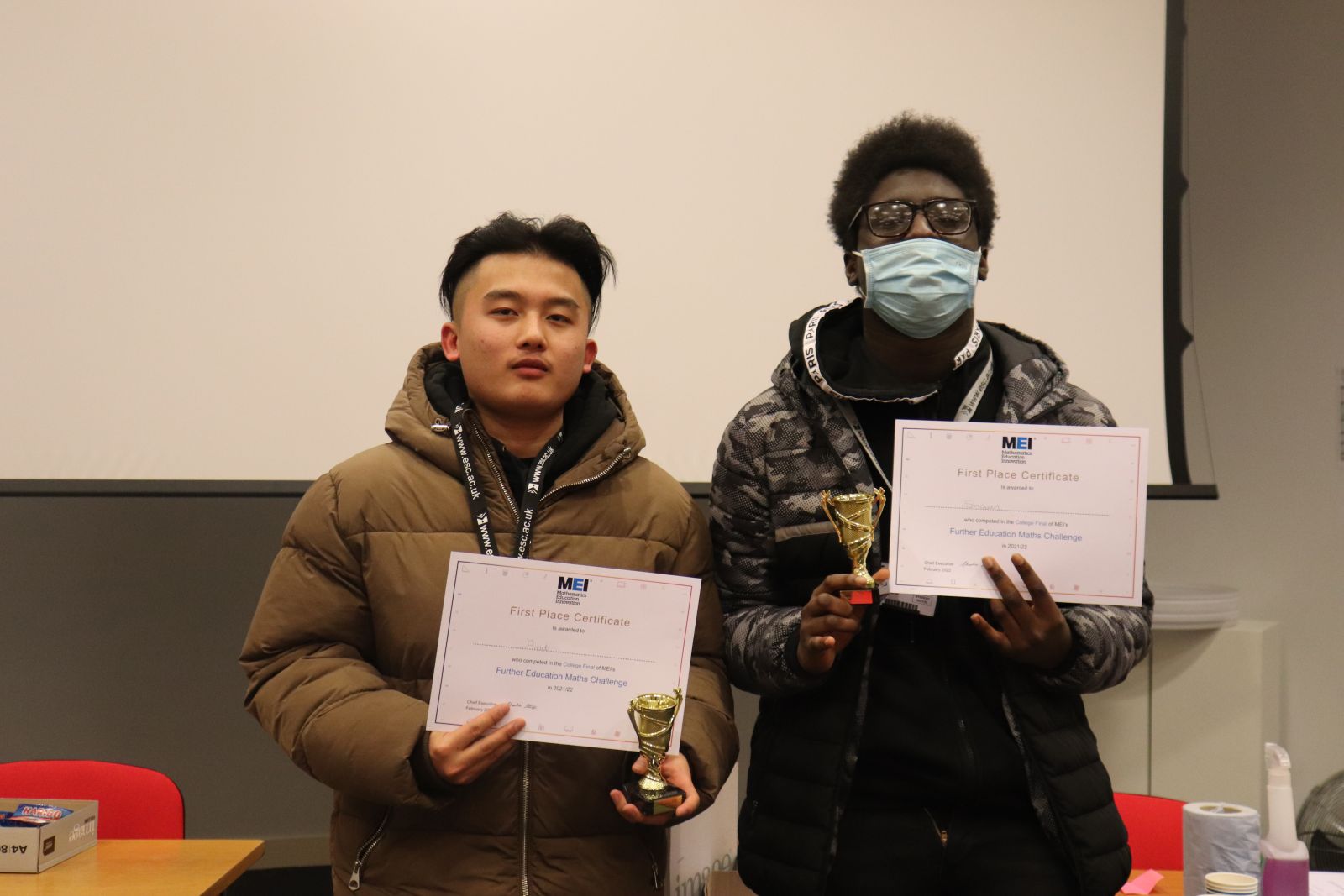 Business students place first at an internal Maths competition at East Surrey College