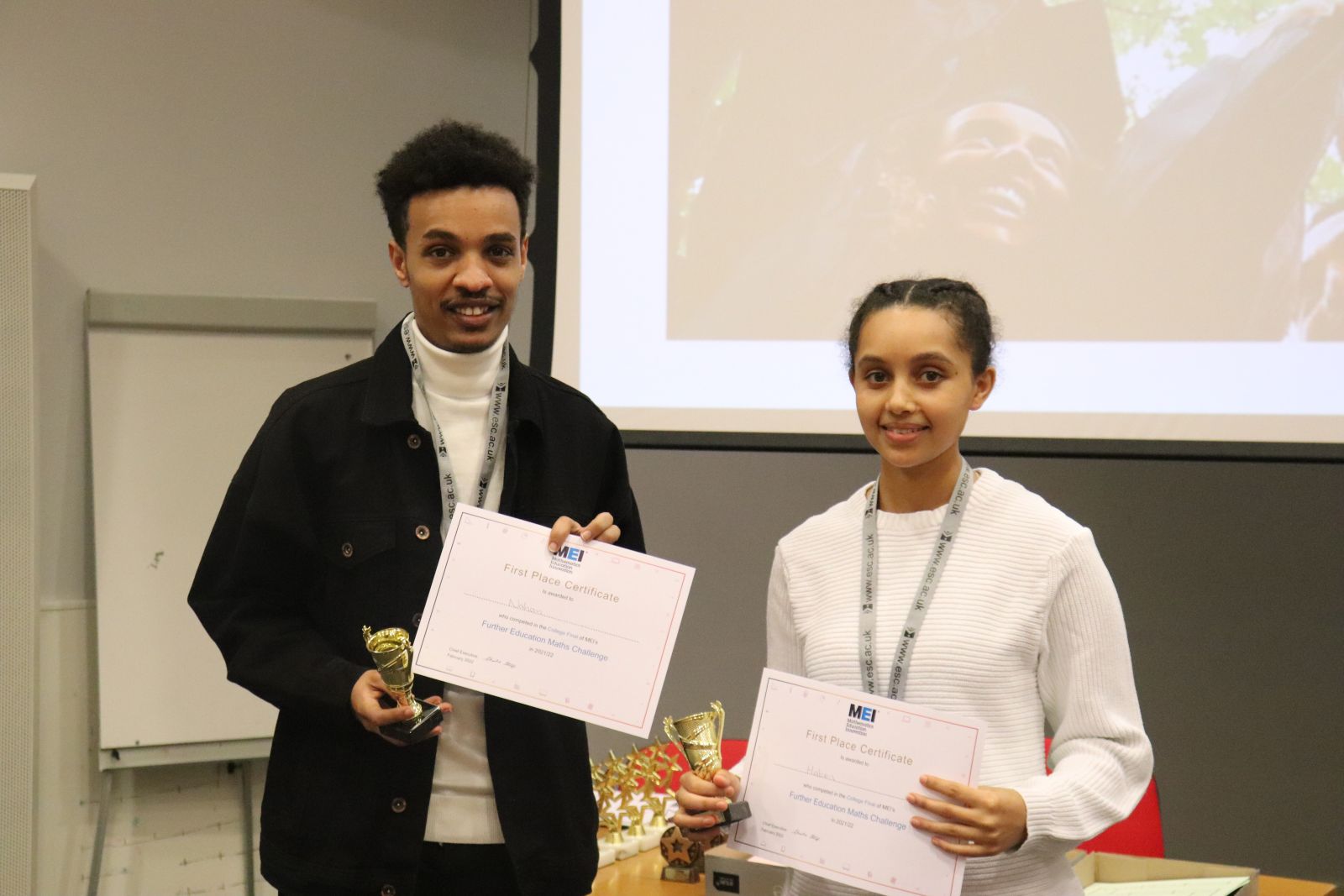 ESOL students win first place at a Maths competition at East Surrey College