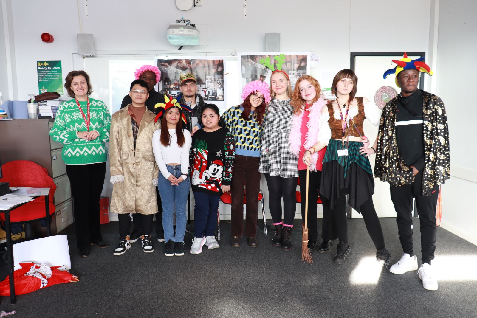 ESOL STUDENTS IN PANTOMIME COSTUMES