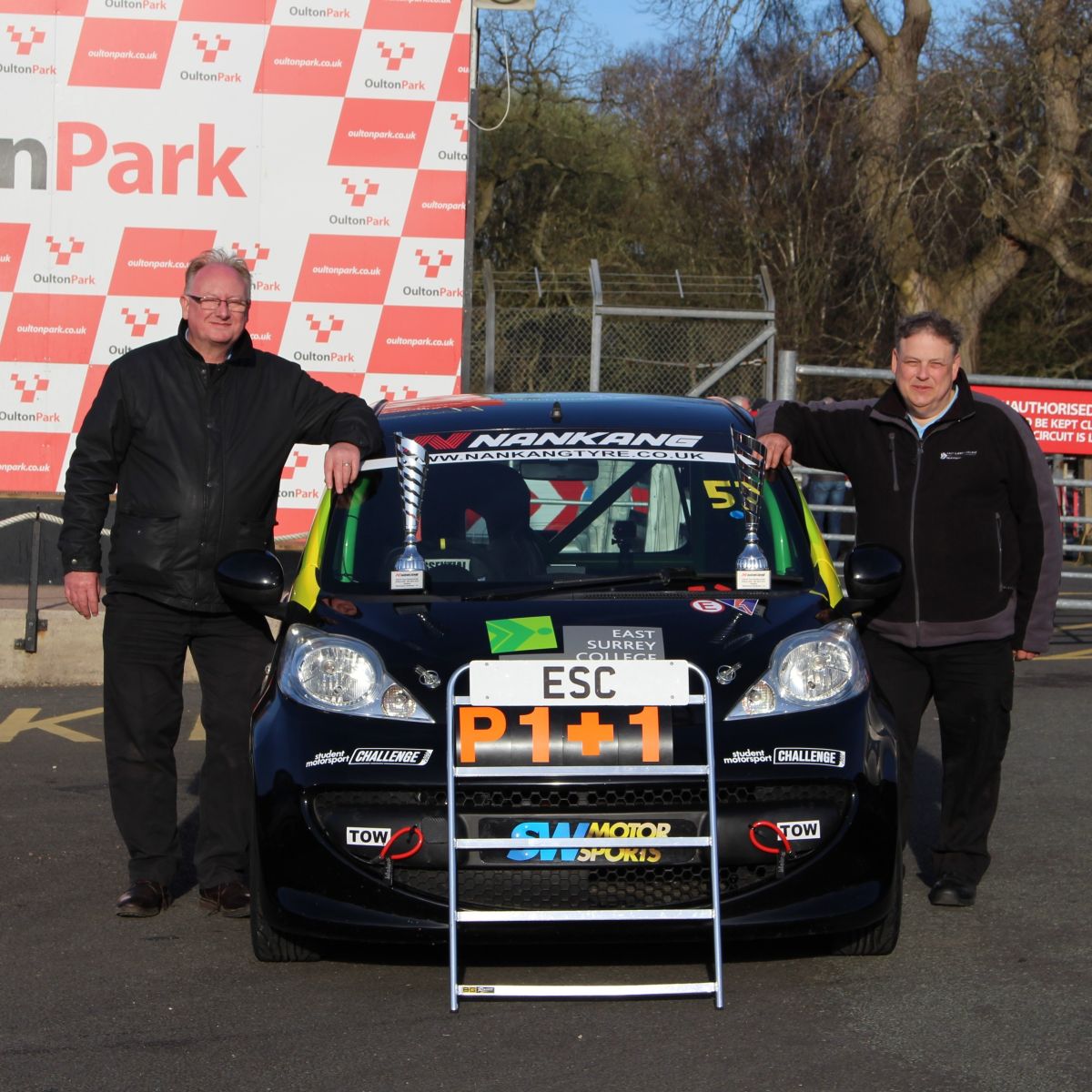 East Surrey College staff with the ESC Car