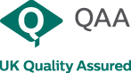 QAA logo is a UK quality mark for higher education courses