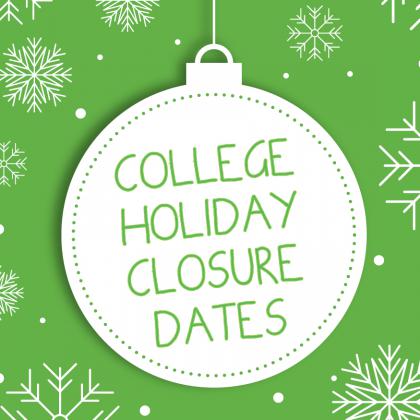 College Closure over the Festive Period