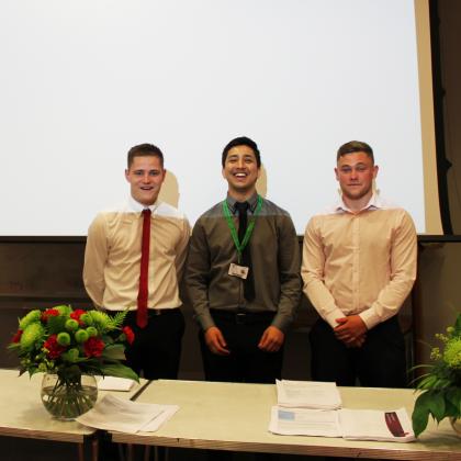 HNC students present in front of experts